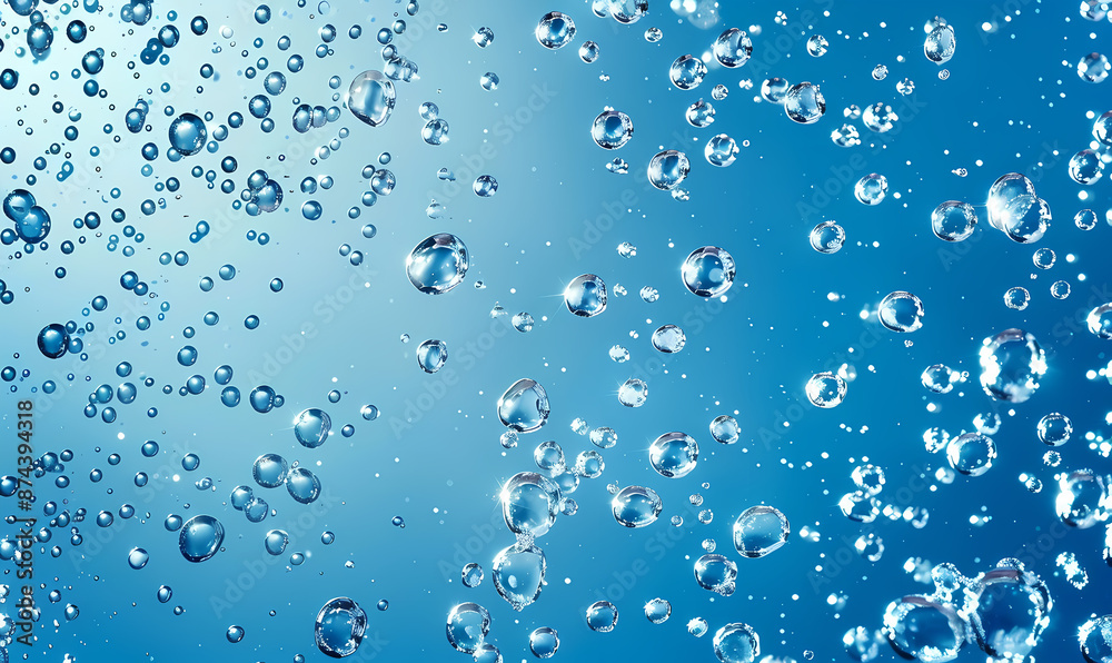 water drops on blue water drops on blue