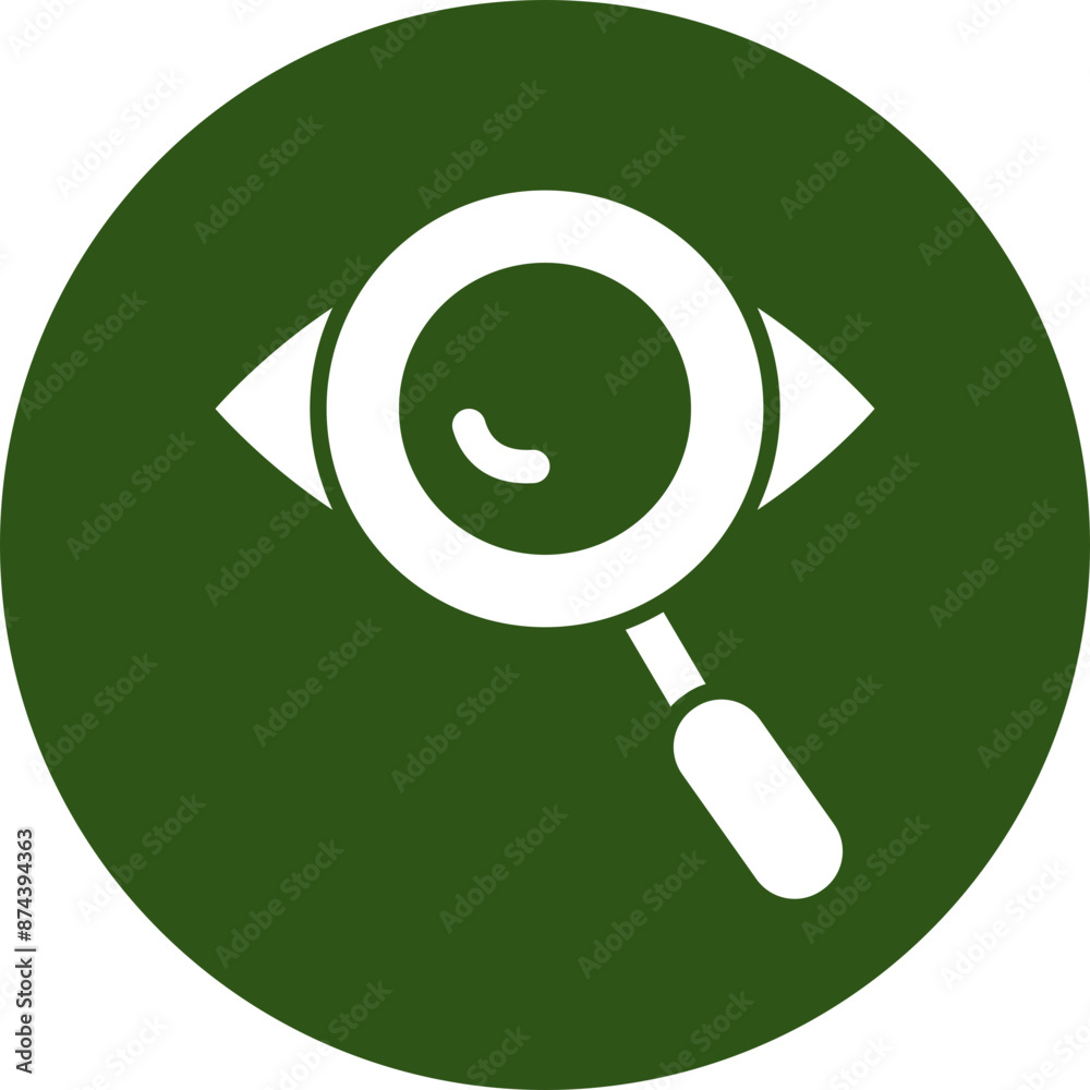 Private Detective Glyph Green Circle Icon Private Detective Glyph Green Circle Icon