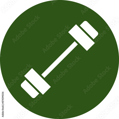 Crossfit Glyph Green Circle Icon