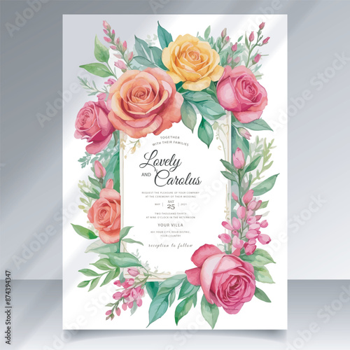 elegant engagement Sophisticated wedding invitation card vector design template