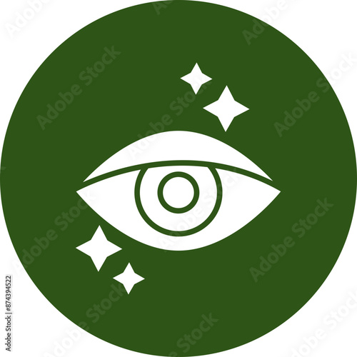 Ophthalmologist Glyph Green Circle Icon