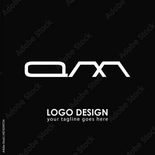 QM AM Logo Design, Creative Minimal Letter AM QM Monogram