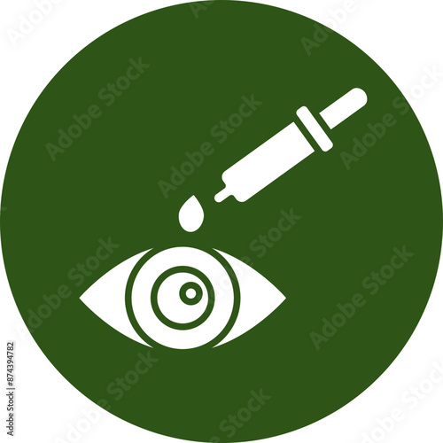 Medication Glyph Green Circle Icon