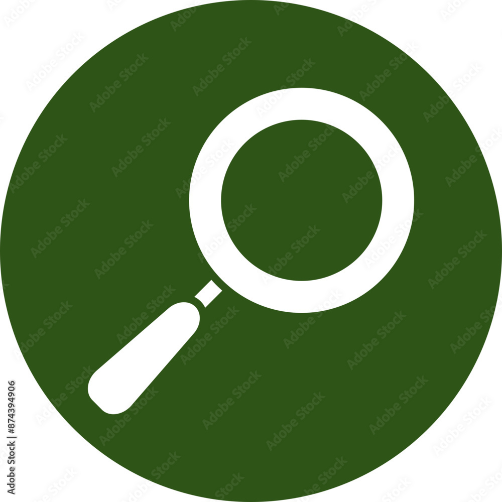 Magnifying Glass Glyph Green Circle Icon Magnifying Glass Glyph Green Circle Icon