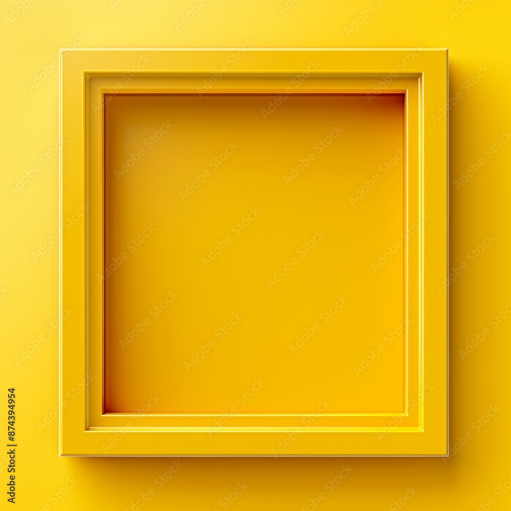yellow frame in yellow background yellow frame in yellow background