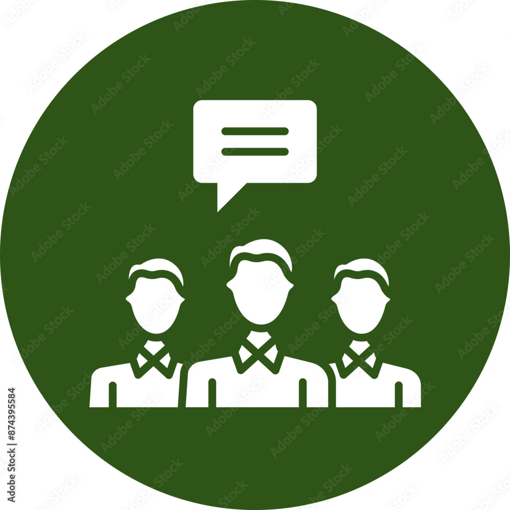Discussion Glyph Green Circle Icon Discussion Glyph Green Circle Icon