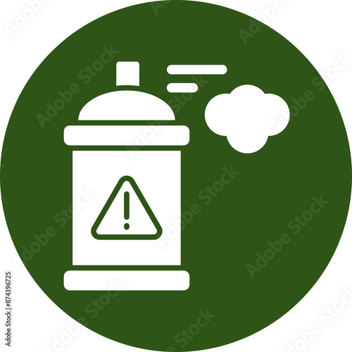 Aerosol Glyph Green Circle Icon