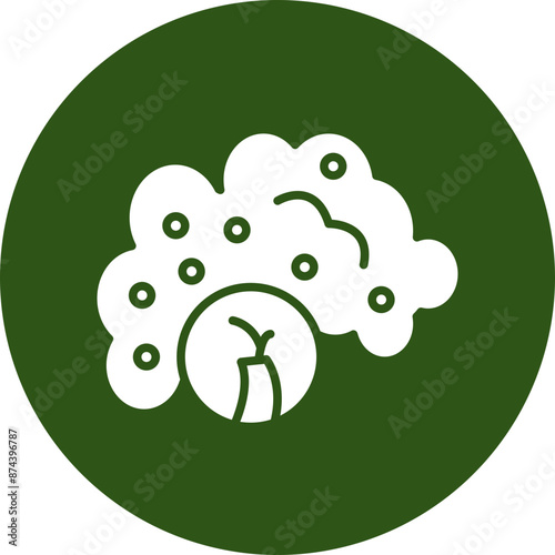 Asbestos Glyph Green Circle Icon