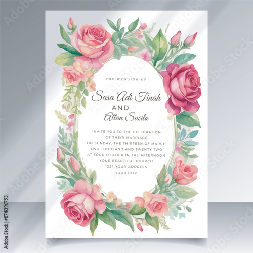 elegant engagement Sophisticated wedding invitation card vector design template