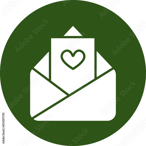 Letter Glyph Green Circle Icon