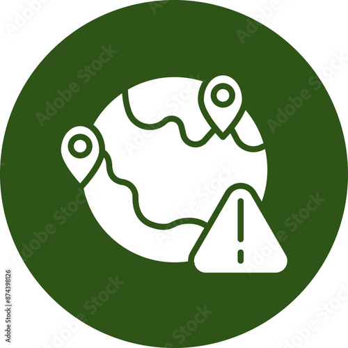 Crisis Glyph Green Circle Icon