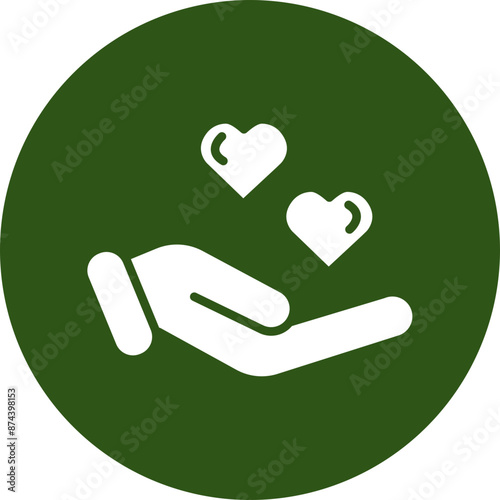 Hope Glyph Green Circle Icon