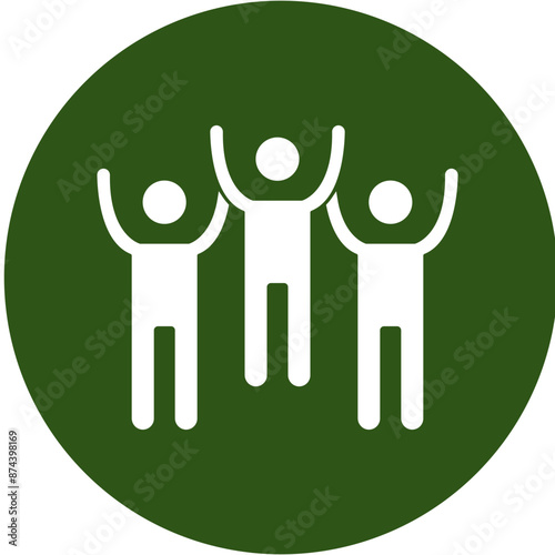 Community Glyph Green Circle Icon