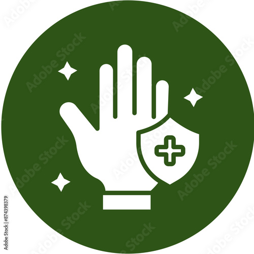 Epidemic Glyph Green Circle Icon