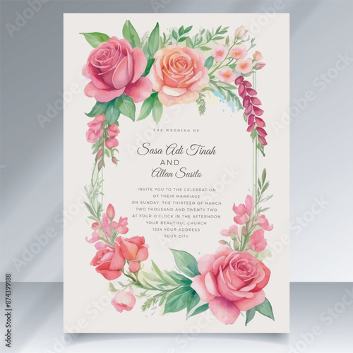 elegant engagement Sophisticated wedding invitation card vector design template