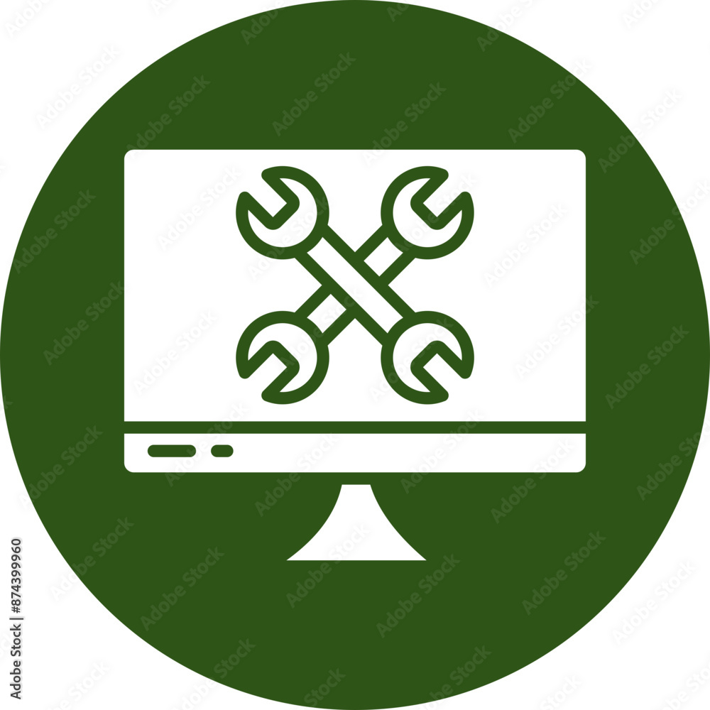 Tiilkit Glyph Green Circle Icon Tiilkit Glyph Green Circle Icon