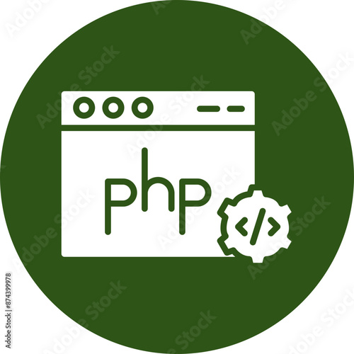 Php Glyph Green Circle Icon