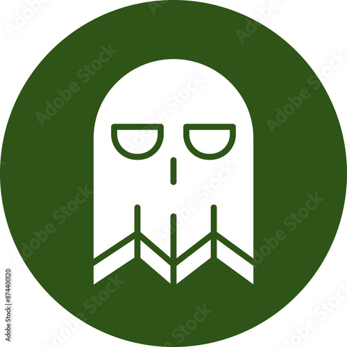 Executioner Glyph Green Circle Icon