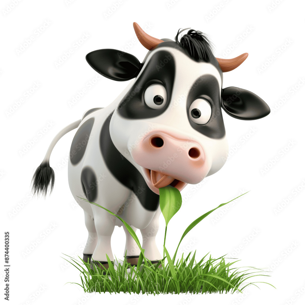Peaceful 3D Cartoon Cow Enjoying Pasture Isolated
Peaceful 3D Cartoon Cow Enjoying Pasture Isolated