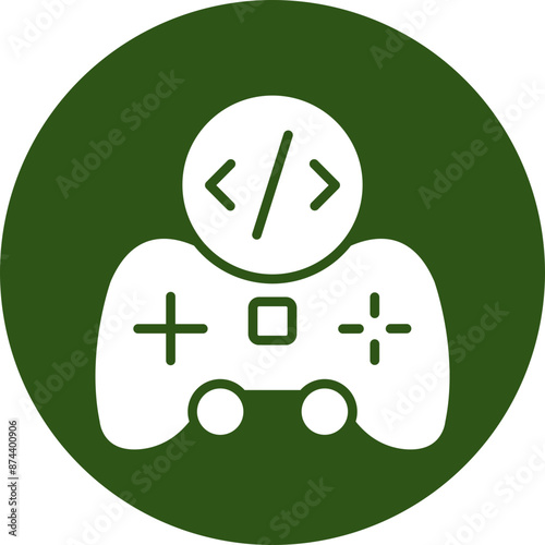 Access Glyph Green Circle Icon