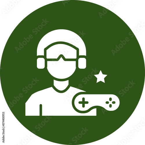 Acting Glyph Green Circle Icon