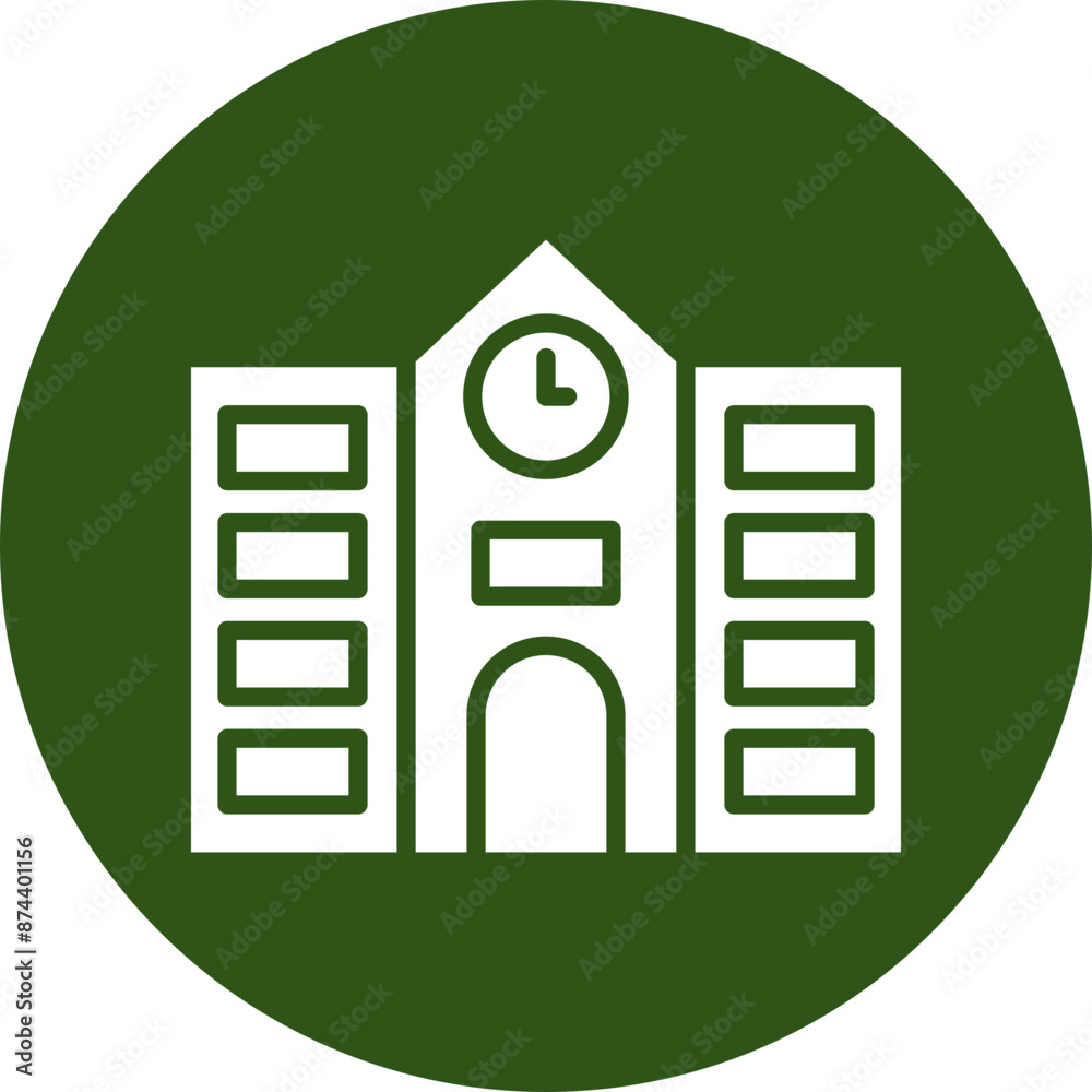 Department Glyph Green Circle Icon Department Glyph Green Circle Icon
