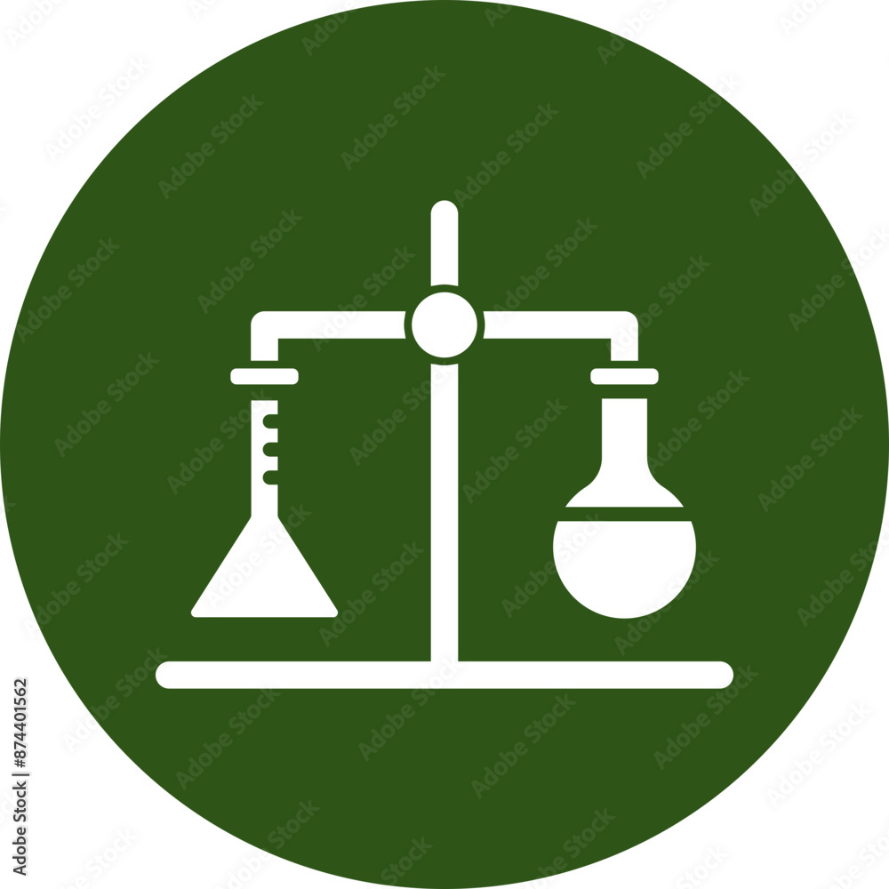 Laboratory Equipment Glyph Green Circle Icon Laboratory Equipment Glyph Green Circle Icon