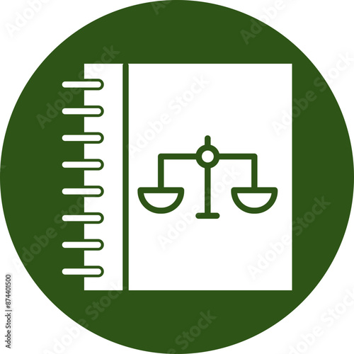 Ethics Glyph Green Circle Icon