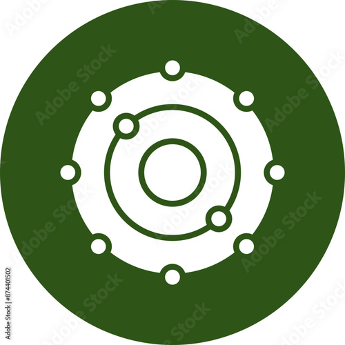 Antioxidant Glyph Green Circle Icon