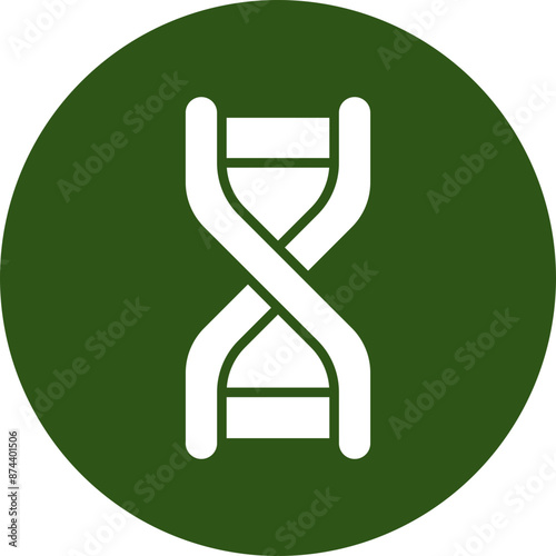 Deoxyribonucleic Aid Glyph Green Circle Icon