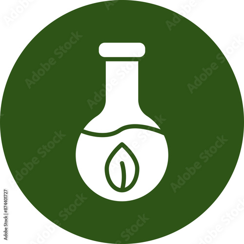 Bioengineering Glyph Green Circle Icon