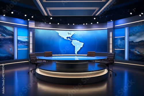 a high detail 8k backdrop for the news room