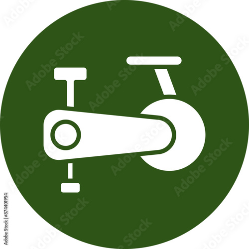 Exercise Bike Vector Glyph Green Circle Icon