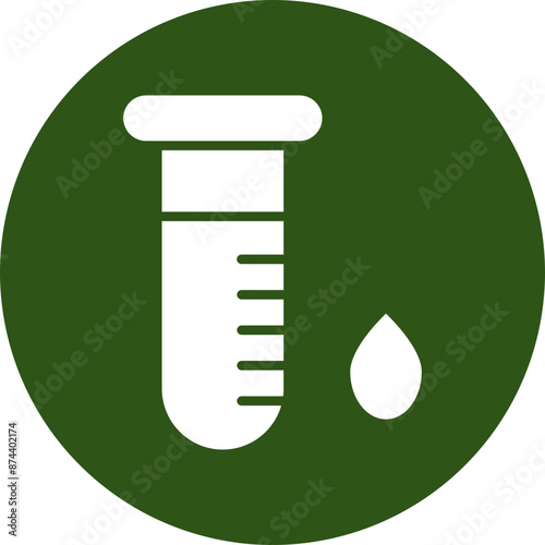 Blood Test Vector Glyph Green Circle Icon