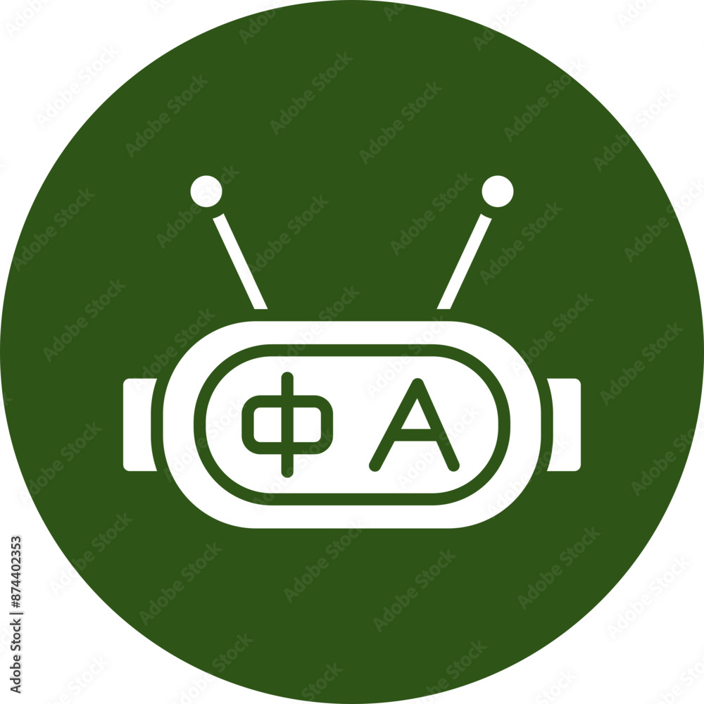 Translation Vector Glyph Green Circle Icon Translation Vector Glyph Green Circle Icon