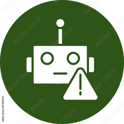 Spam Vector Glyph Green Circle Icon