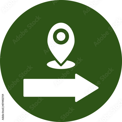 Let Go Vector Glyph Green Circle Icon