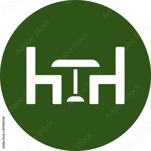Visit Vector Glyph Green Circle Icon