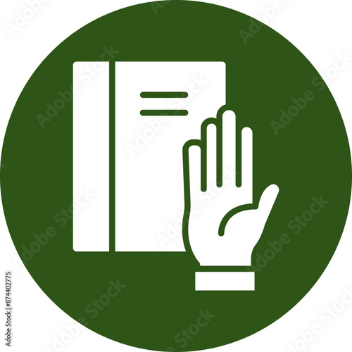 Truth Vector Glyph Green Circle Icon
