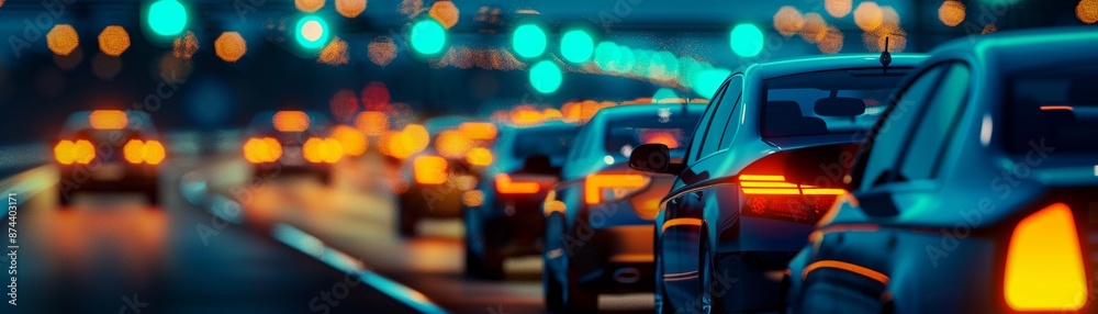 Smart traffic lights adjusting to realtime traffic, Realistic, Natural and green tones, Detailed traffic lights and vehicles Smart traffic lights adjusting to realtime traffic, Realistic, Natural and green tones, Detailed traffic lights and vehicles