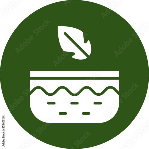 Sensitive Vector Glyph Green Circle Icon