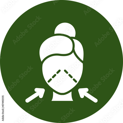Lifting Vector Glyph Green Circle Icon