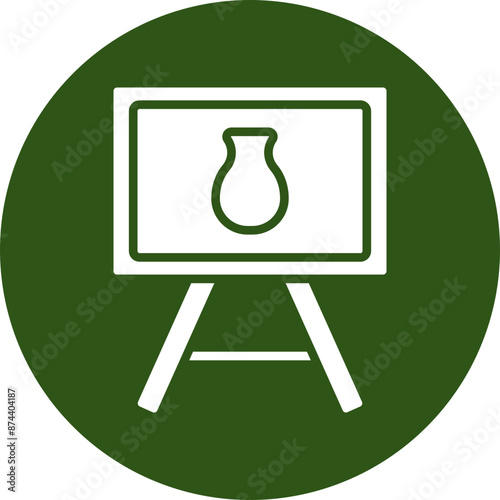 Still Life Vector Glyph Green Circle Icon
