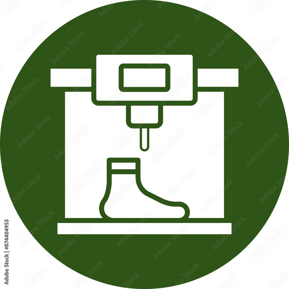 Manufacturing Prosthetic Glyph Green Circle Icon Manufacturing Prosthetic Glyph Green Circle Icon