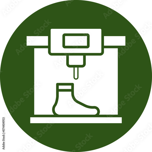 Manufacturing Prosthetic Glyph Green Circle Icon