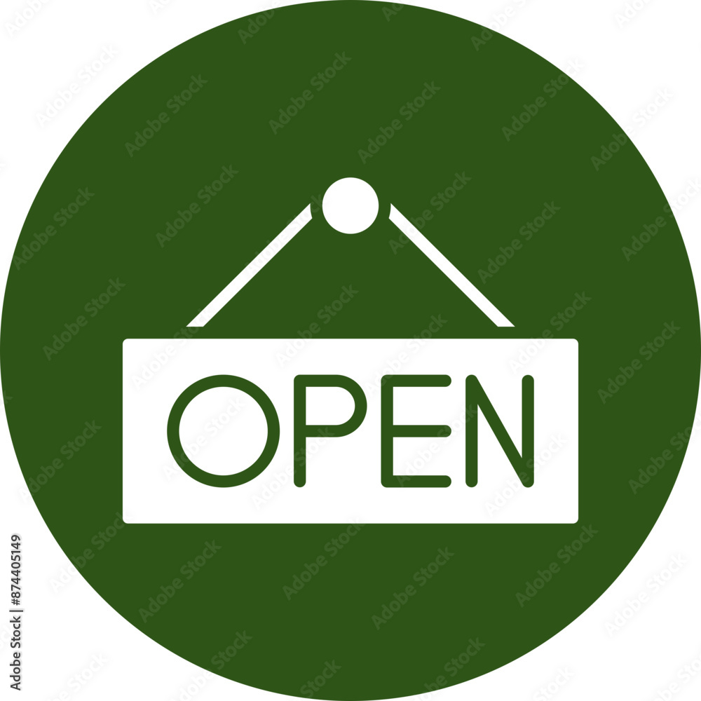 Open Glyph Green Circle Icon Open Glyph Green Circle Icon