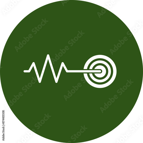 Magnitude Glyph Green Circle Icon