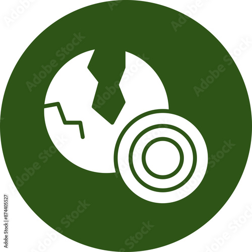 Epicenter Glyph Green Circle Icon