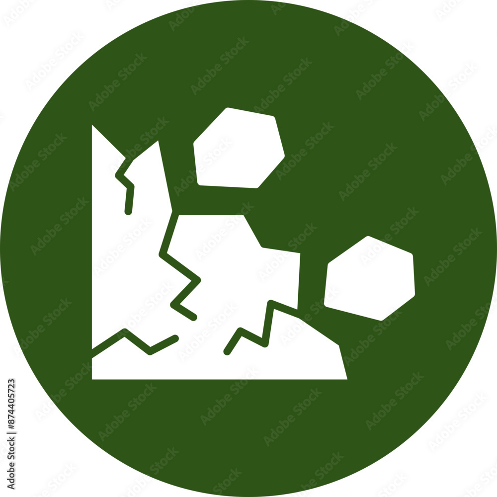 Avalanche Glyph Green Circle Icon Avalanche Glyph Green Circle Icon