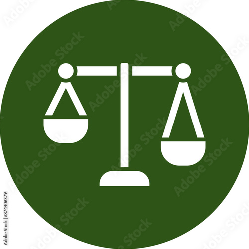 Unfair Glyph Green Circle Icon
